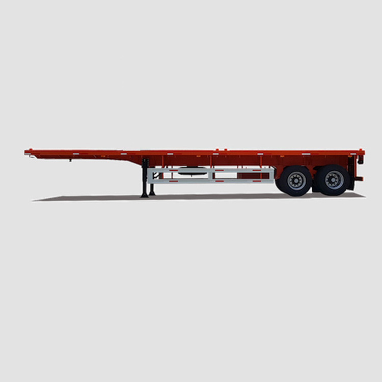 Semirremolque de camión de plataforma plana de 2 ejes y 40 pies