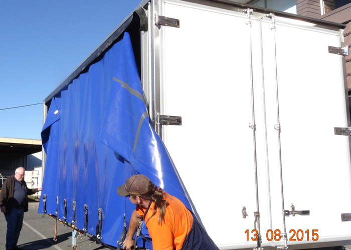 Caja lateral de cortina con perfiles de aluminio y compuestos para carga seca, caja de camión de carga seca o remolques de furgoneta