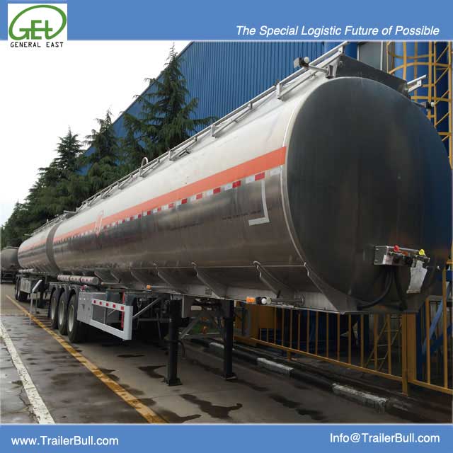 Semirremolque cisterna de aluminio de 35000L con 3 ejes BPW para jet y químicos orgánicos, remolque cisterna de combustible JET de alta calidad