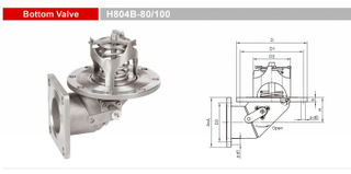 Válvulas de fondo de acero inoxidable-Válvulas de emergencia-GET H804B-80/100