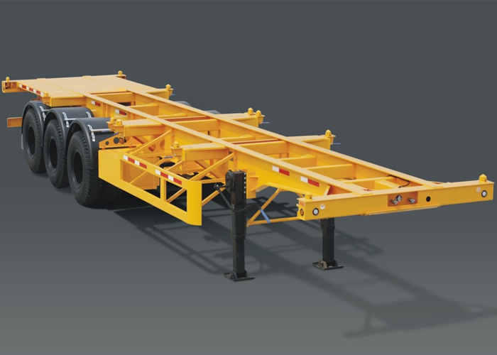 Semirremolque esqueleto de 40 pies con 3 ejes para contenedores ISO y camiones cisterna MonoBlock