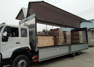 Caja de ala abierta con perfiles de aluminio y compuestos para cargas secas, caja de camión de carga seca o remolques de furgoneta